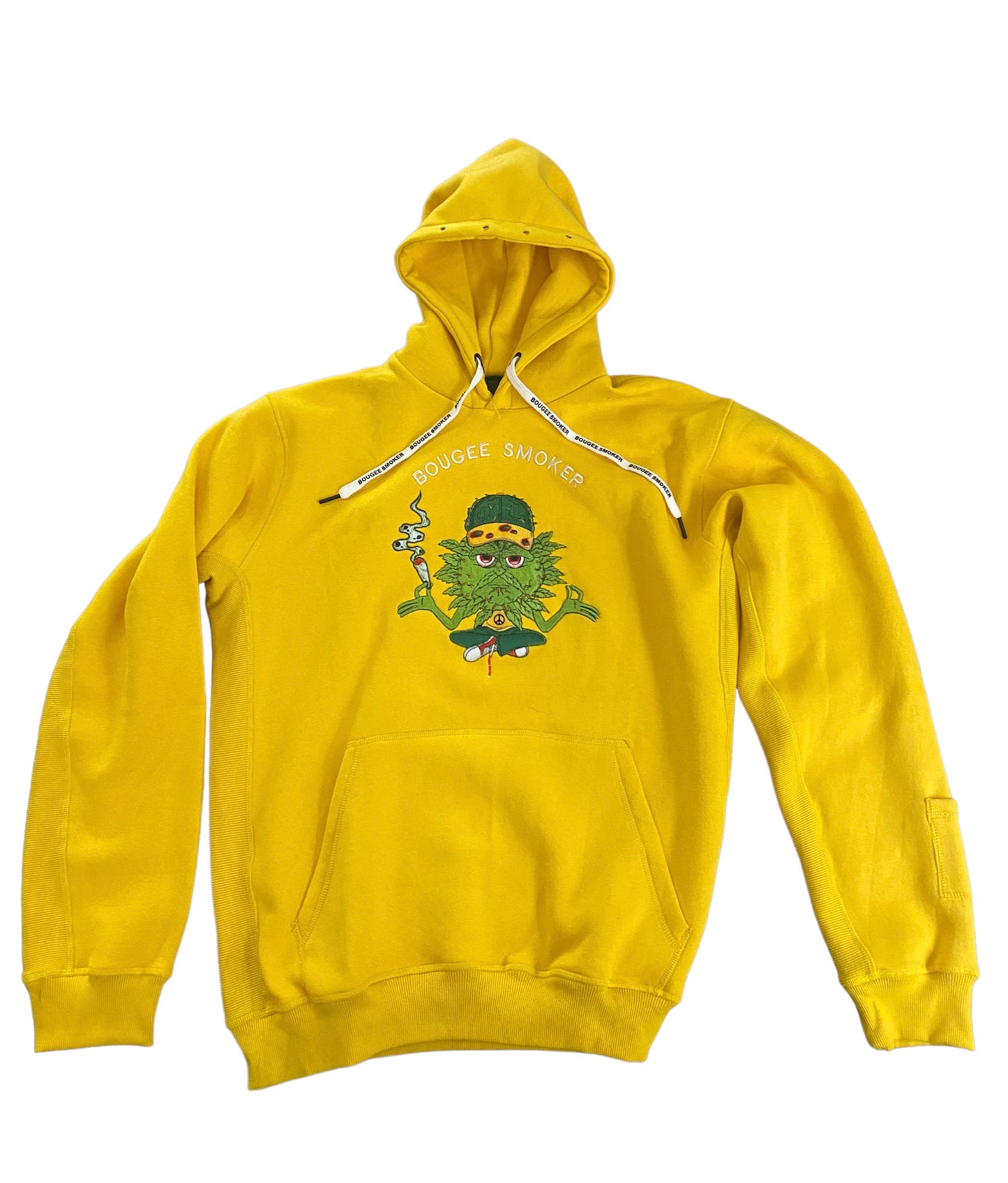 Bougee Smoker- Gold Flame Burnout Hoodie
